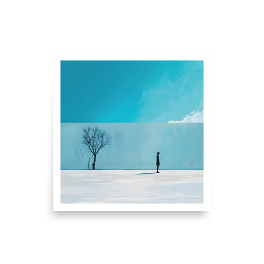 Blue Tree Unframed Poster