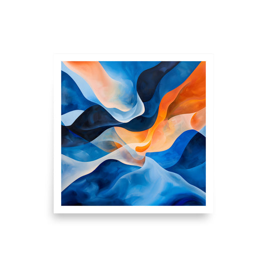 Blue Orange Unframed Poster