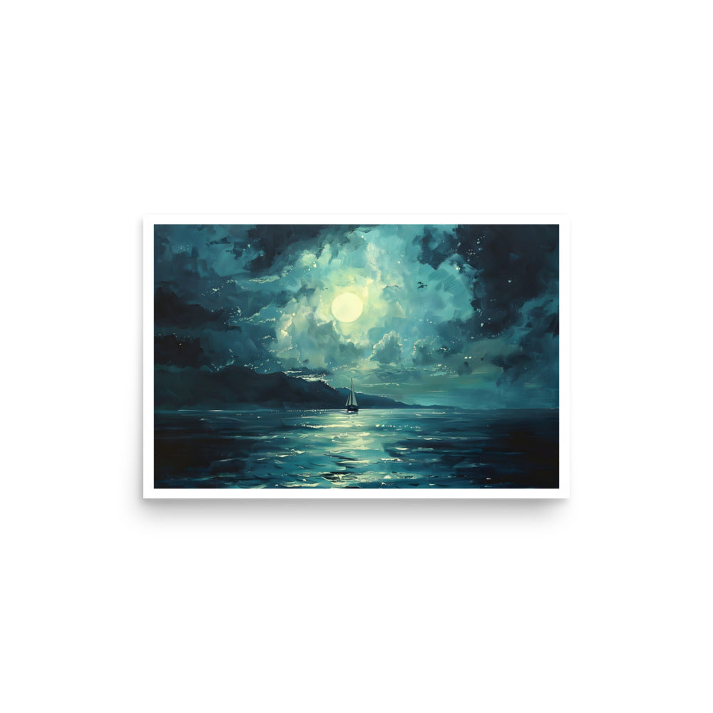 Moon Sailing Unframed Poster