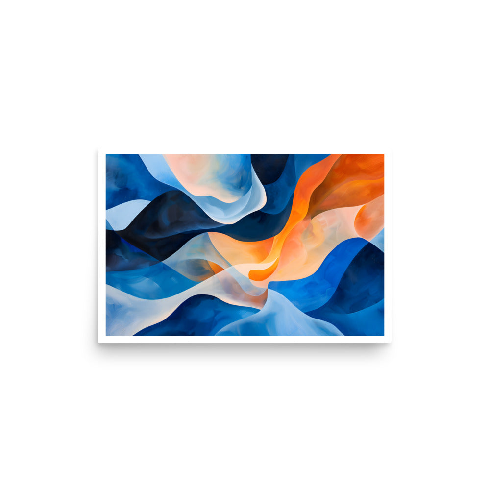 Blue Orange Unframed Poster