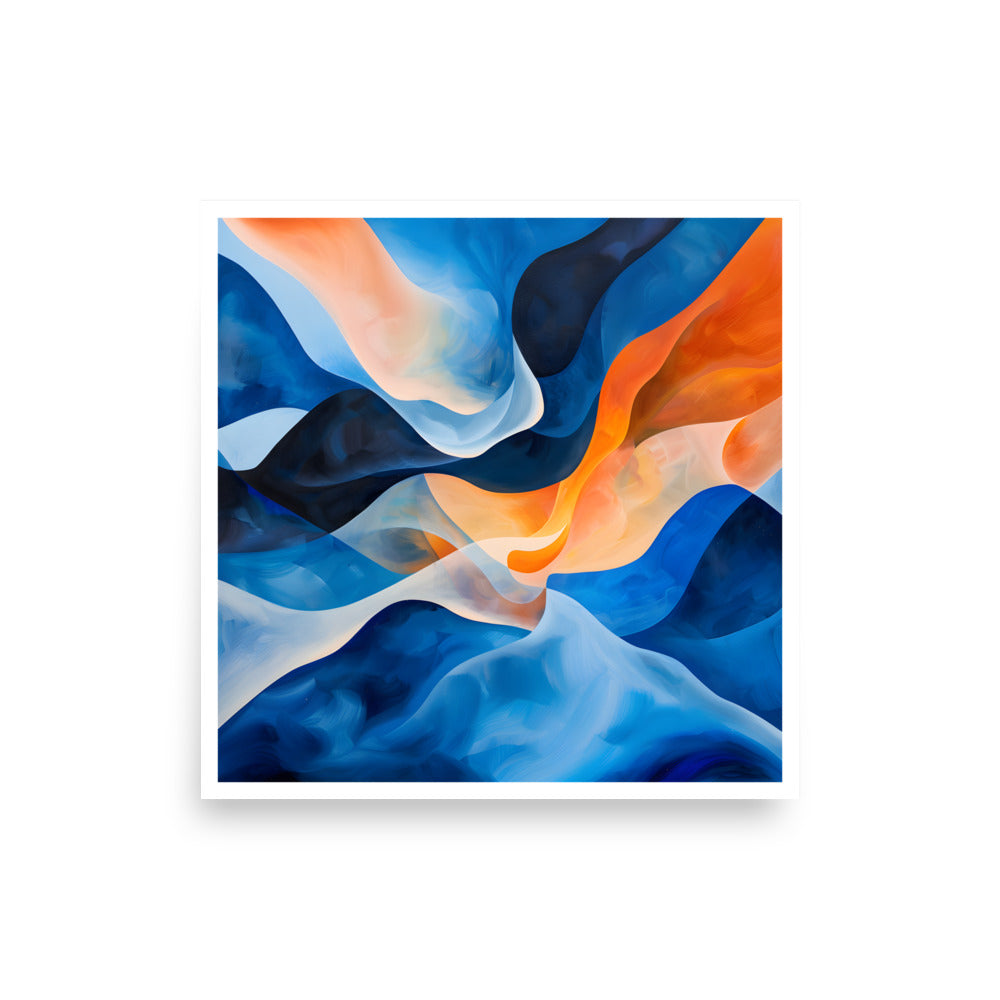 Blue Orange Unframed Poster