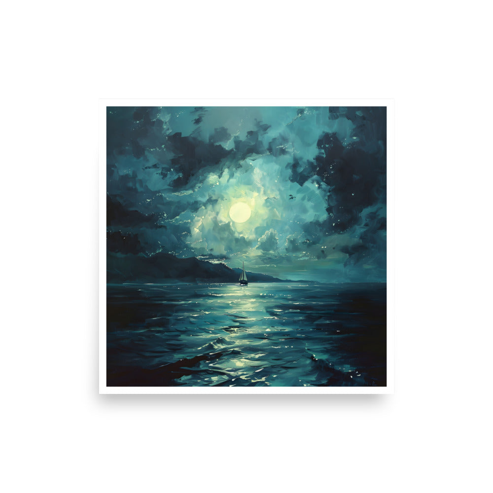 Moon Sailing Unframed Poster