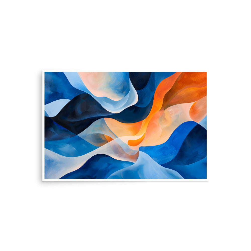 Blue Orange Unframed Poster