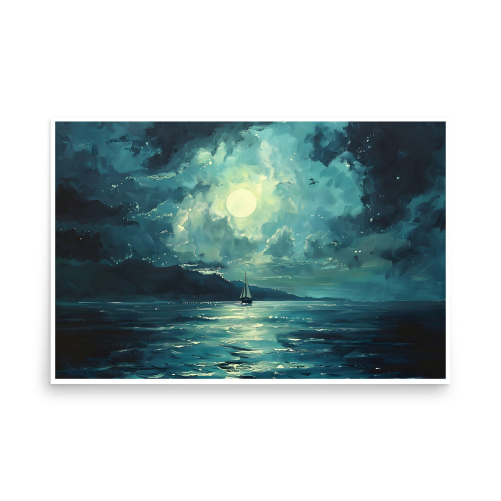 Moon Sailing Unframed Poster