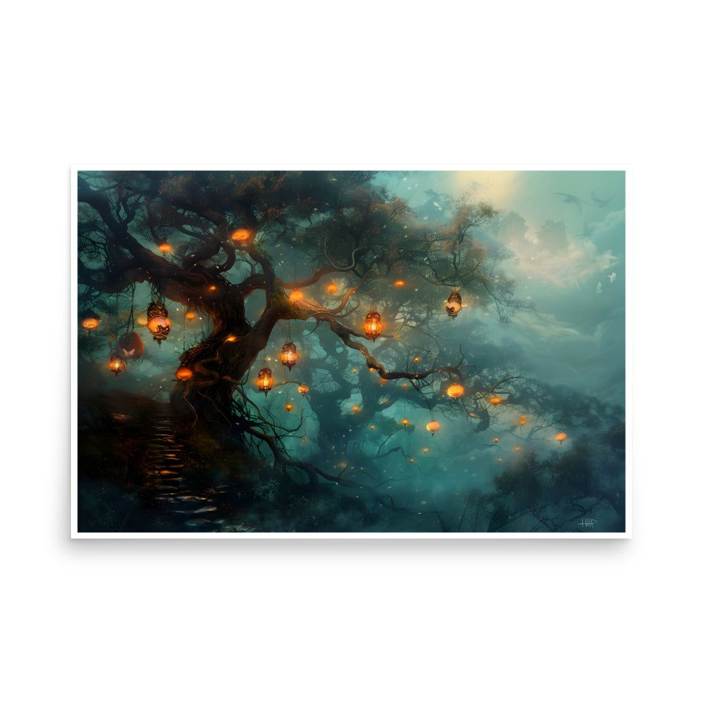 Tree Lantern Unframed Poster