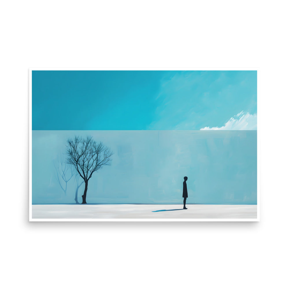 Blue Tree Unframed Poster