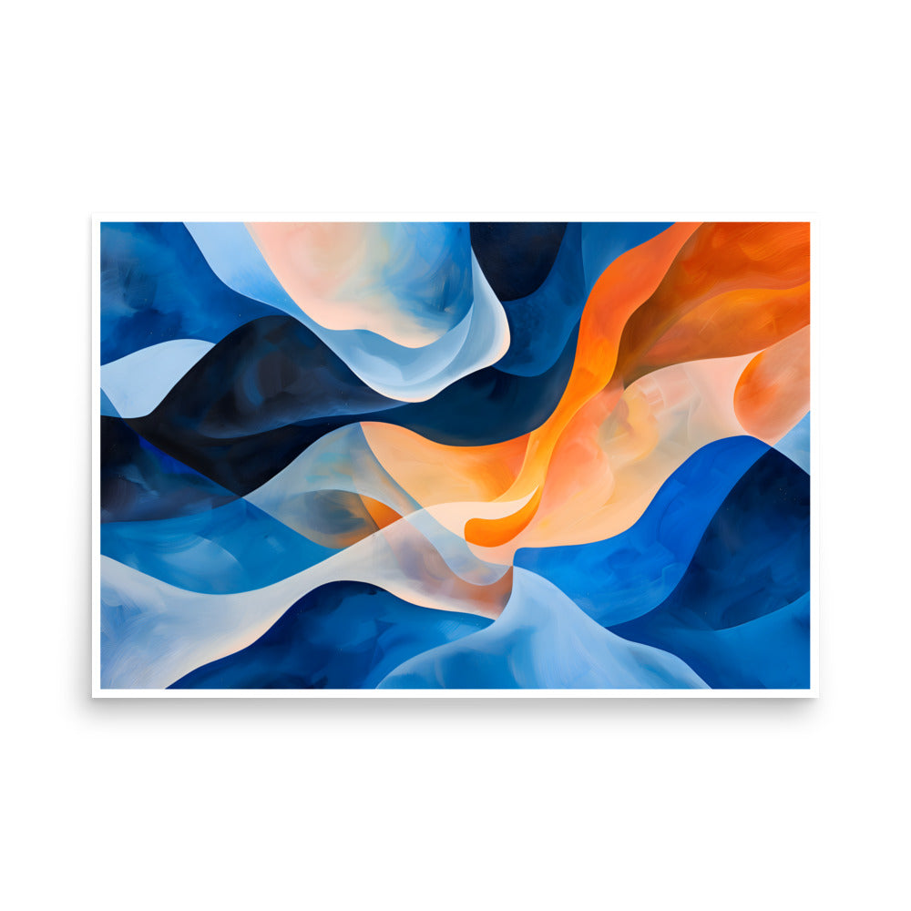 Blue Orange Unframed Poster